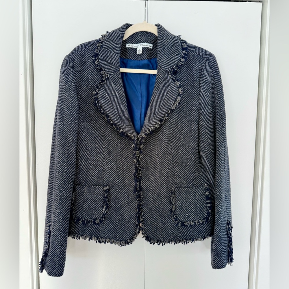 blue Tweed David Brooks blazer-size 12